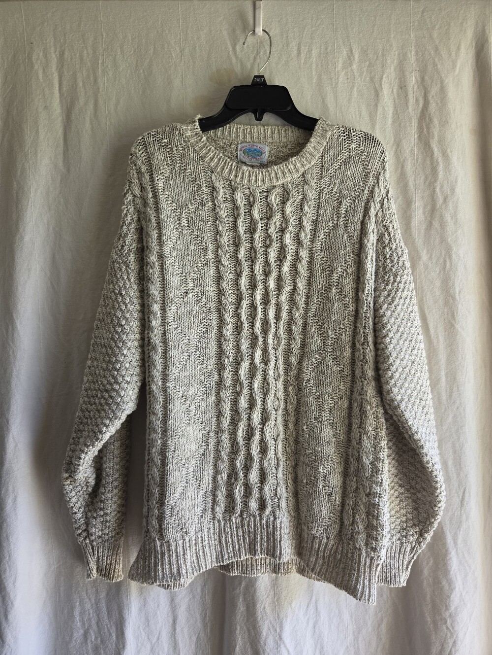 VTG 90s Grandpacore Fisherman Royal North Mills Sweater Fair Isle L 100% Cotton